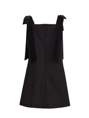 TFMLN Autumn New Women Dress 2024 Slim Chic Sleeveless Dress Bow Casual  Mini Frock Female Fashion Elegant Short Party Dress