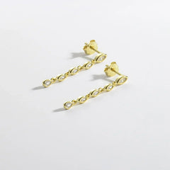 ANDYWEN 100% 925 Sterling Silver Gold Spicy Earring Chain Ovals Locker Earring Women Pendientes Luxury Fine Jewelry 2023 Clips