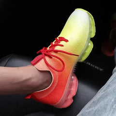 Fashion Mesh Cozy Running Sport Shoes Women Lace Up Sneakers - Femstylo