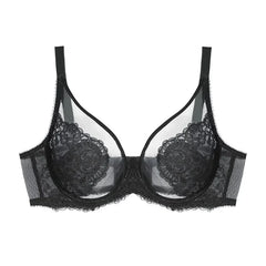 Lingerie Women's Thin BrasLace Full Cup BrasBeautifully Embroidered BrasAnti-SaggingUltra-Thin Bras