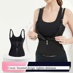 Ladies Lingerie Hree Row Buckle Zipper Bodice Women's Corset Put Away Abdomen Appearing Thin  Breathable Comfortable Lingerie