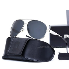 Polarized Pilot Sunglasses for Men Original Italian Luxury Brand Sunglasses Fashion UV Resistant Driving Business Policer Shades