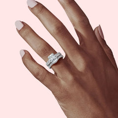 DEZO 4.05cttw All Moissanite S925 Silver Wedding Ring Sets for Women Main Stone 3ct Radiant Cut D Color GRA Certificate