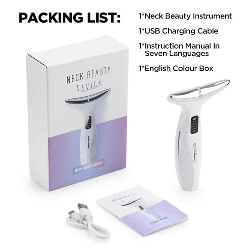LED Neck Beauty Device EMS Facial Lifting Firming Massage Beauty