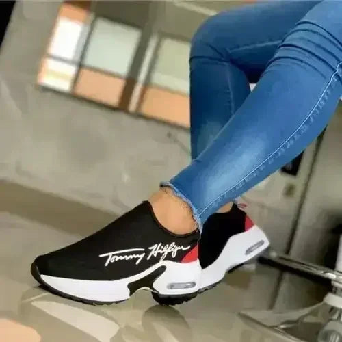 Casual Breathable Wedges Ladies Walking Sneakers Flat Women Shoes - Femstylo