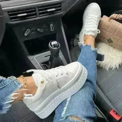 Casual Platform Women's Shoes Flat Womens Sneakers - Femstylo