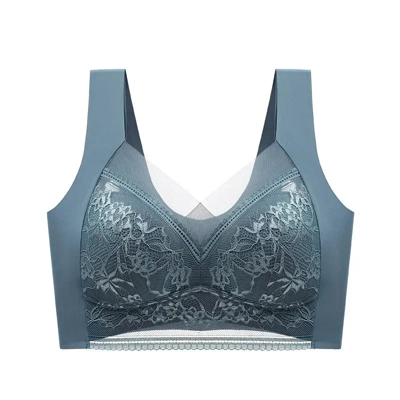 FallSweet Ice Silk Wireless Bra – Seamless Lace Bralette for Comfort