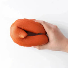 Platform Pillow Slides for Women - Orange Chunky Shower Slippers - Femstylo