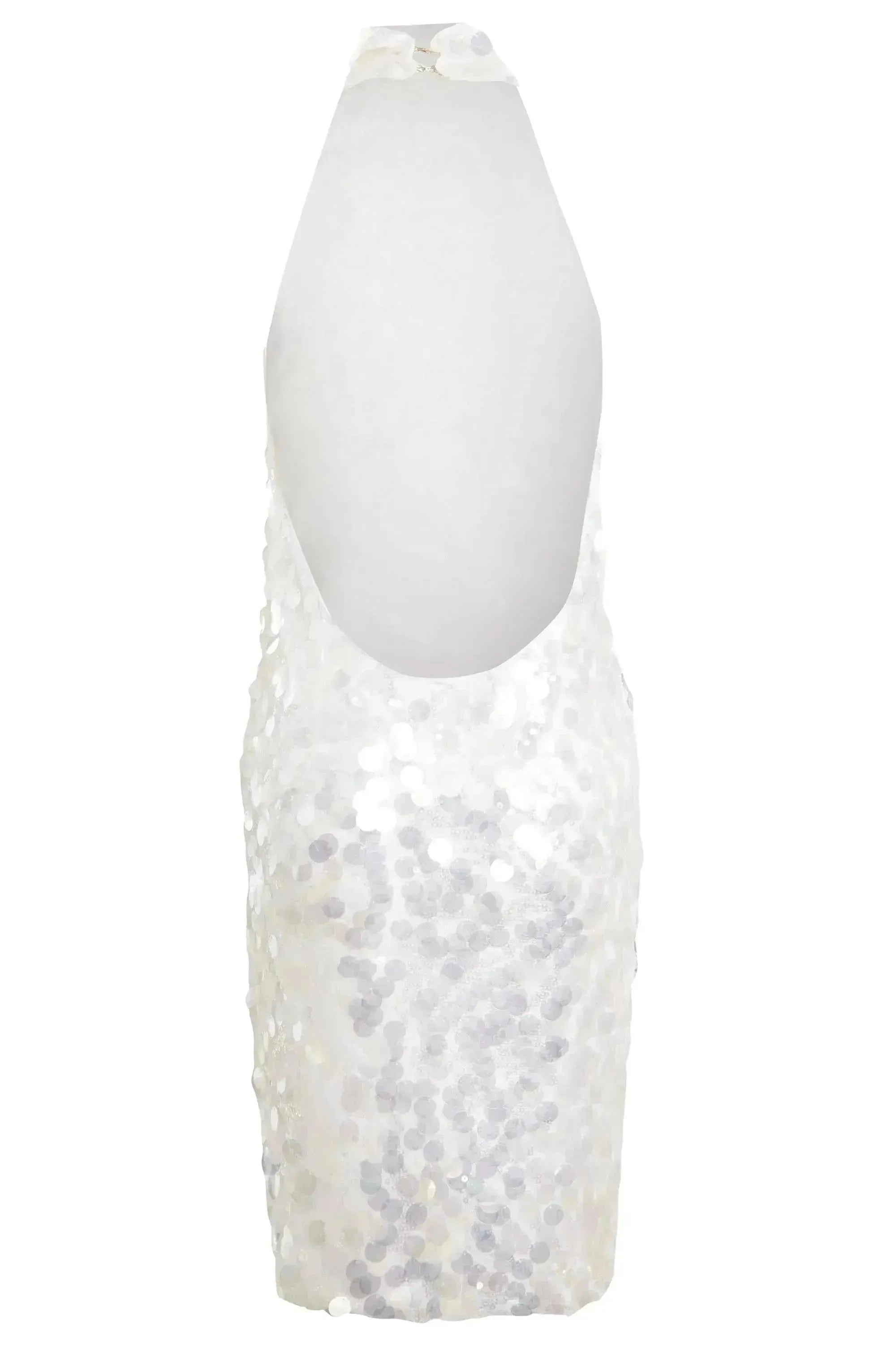 White Backless Mini Dress