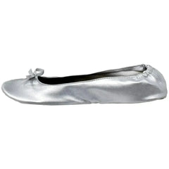 Foldable Ballet Flats Women's Travel Portable Comfortable Shoes Silver - Femstylo
