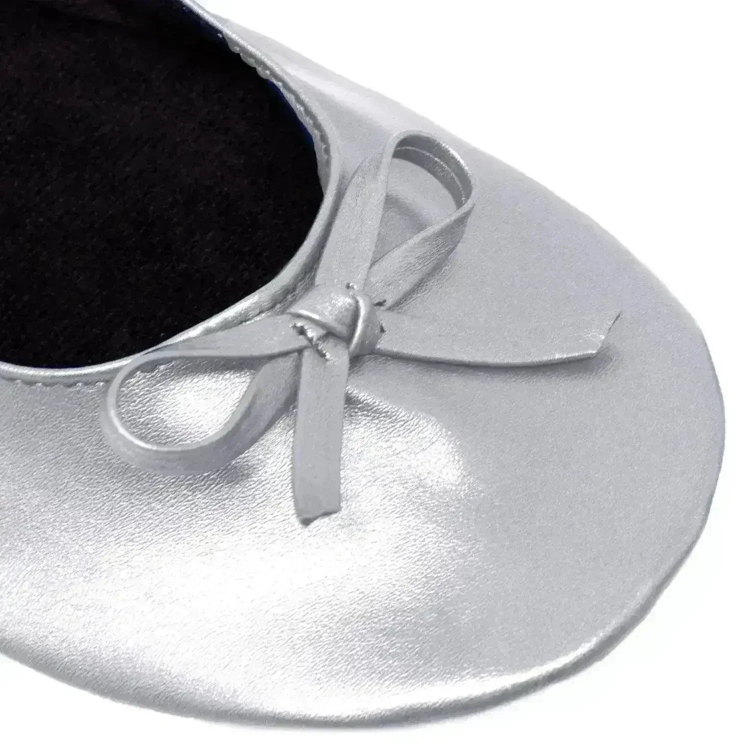 Foldable Ballet Flats Women's Travel Portable Comfortable Shoes Silver - Femstylo