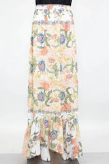 Floral Maxi Skirt – Elastic Waist & Dramatic Flare