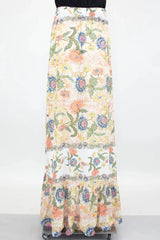 Floral Maxi Skirt – Elastic Waist & Dramatic Flare