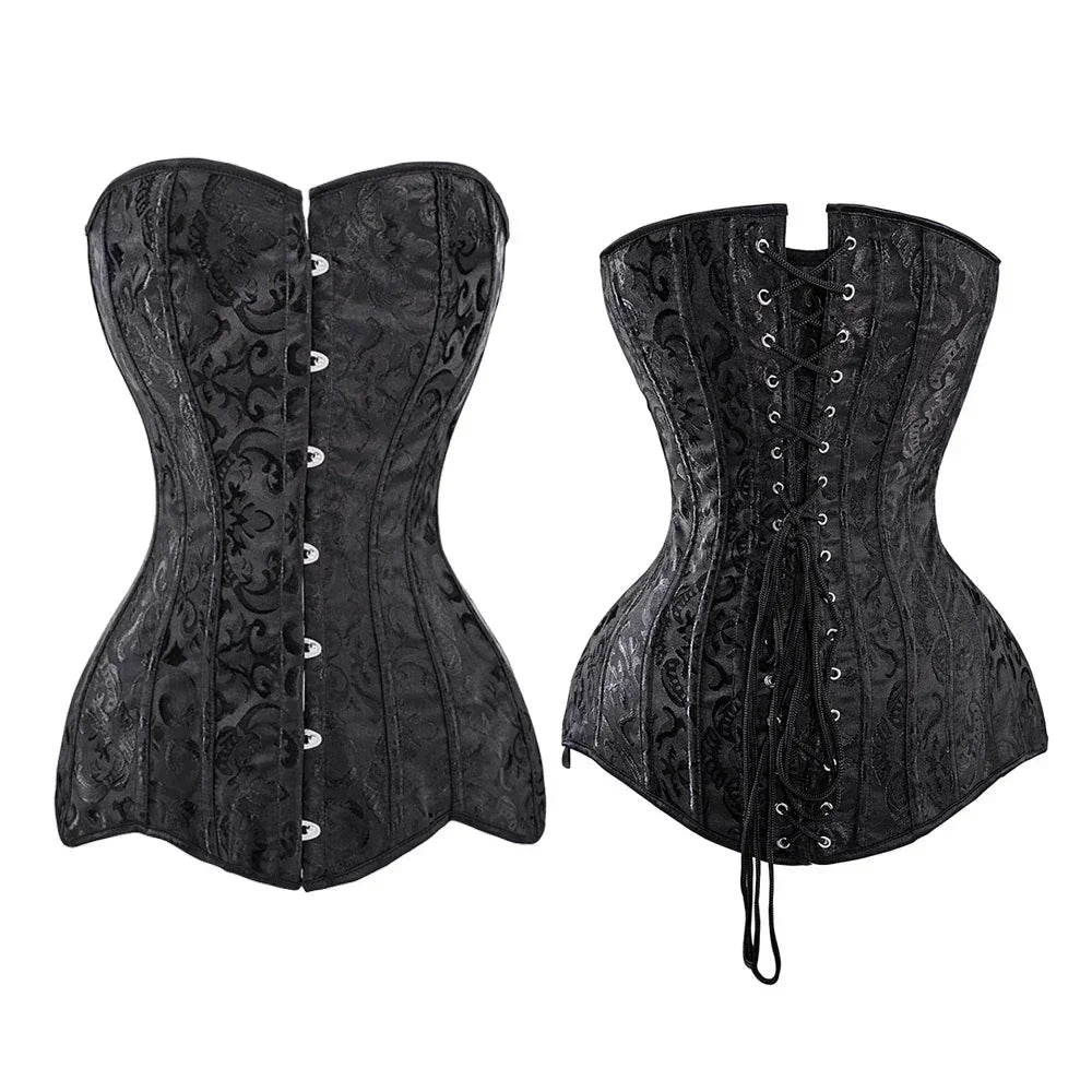 White Bridal Corselet Long Torso Waist Training Corset Lingrie Bones Overbust Hourglass Body Shaper Corset Size XS-6XL 942#