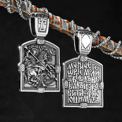 Fairy Tale St George Slaying Dragon Stainless Steel Men Women Necklaces Pendants Chain Punk Jewelry Creativity Gift Wholesale