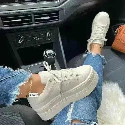 Flat Womens Sneakers Casual Platform Women's Shoes - Femstylo