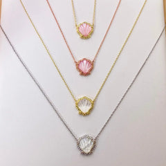 Shell-shaped Short Pendant Necklace for Women, Fashion Jewelry, Unique Gifts