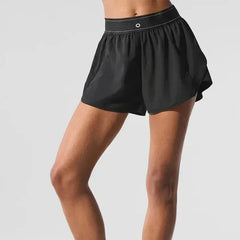 Comfort Breathable Black Cycling Shorts Summer Running Fitness New Leisure Sports Shorts Elastic High Waist Loose Yoga Shorts