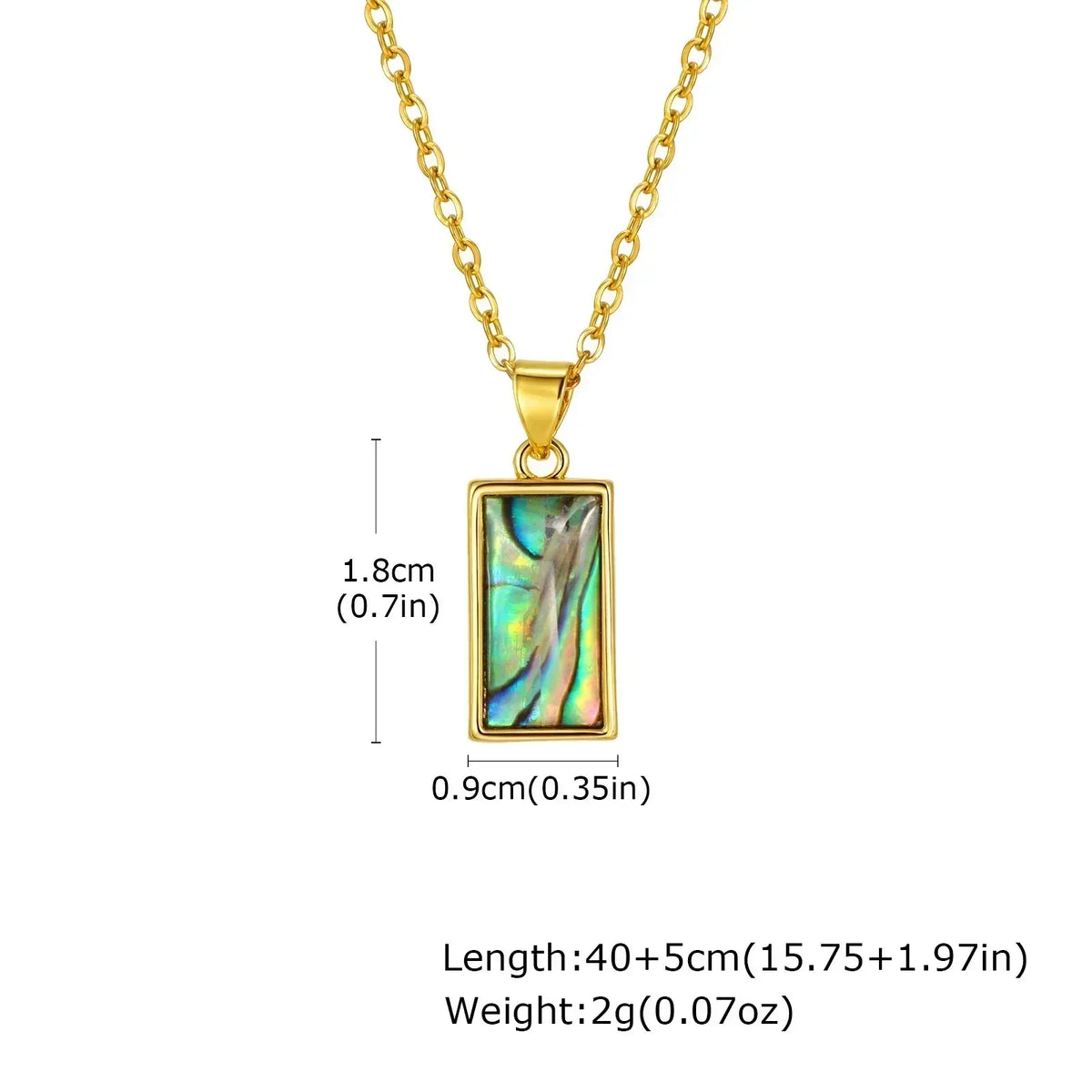 Summer Waterproof Necklace for Women, Nature Abalone Shell Heart Square Round Shape Pendant Statement Jewelry