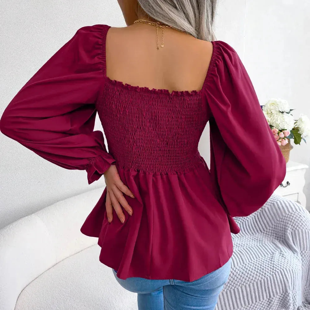 Womens Loose Fit Chiffon Blouse - Femstylo