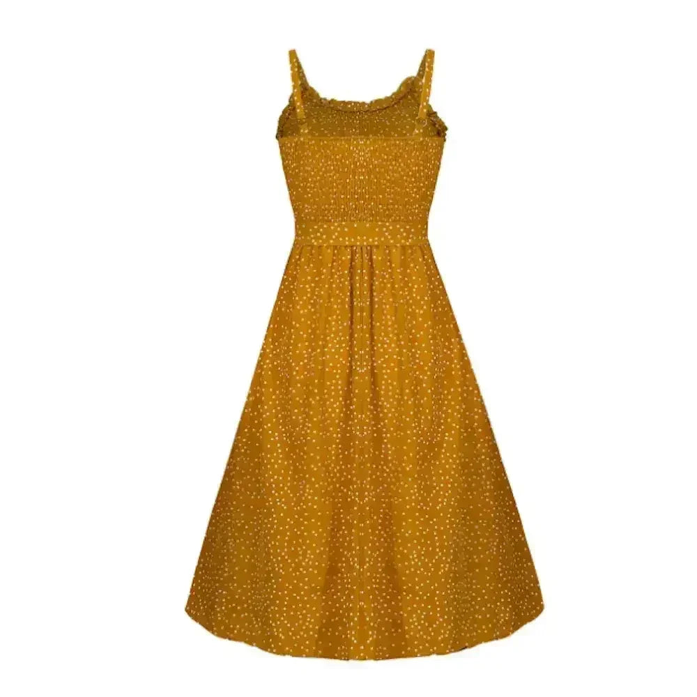 Polka Dot Maxi Dress – Light & Flowy Summer Dress - Femstylo