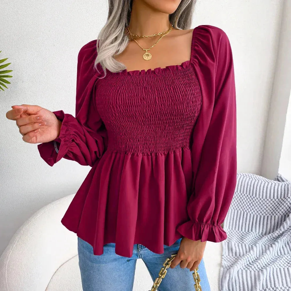 Womens Loose Fit Chiffon Blouse - Femstylo