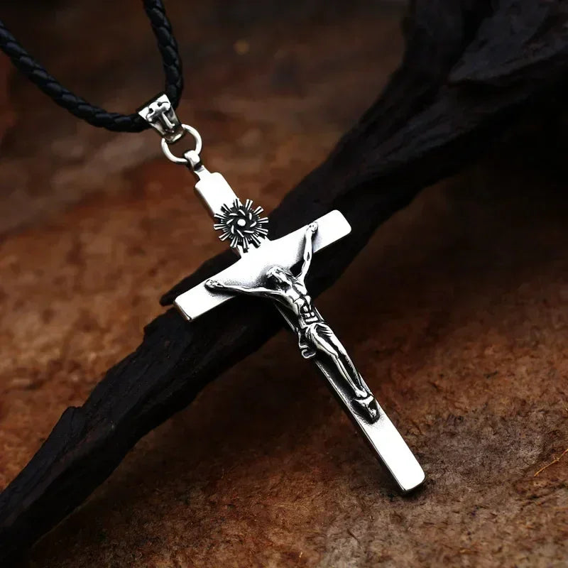 Beier 2022 New Creative Design Jesus Cross Pendant For Men Punk Hip Hop Skull Christian Jewelry Wholesale