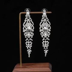 Trend Crystal Drop Earrings for Women – Elegant Long Dangle For Bridal