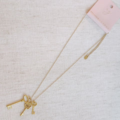 Secret Garden Key Necklace – Gold Plated | Vintage Charm, Dainty