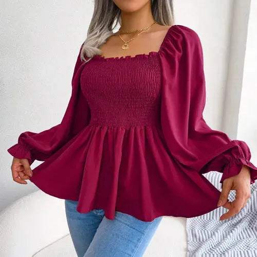 Womens Loose Fit Chiffon Blouse - Femstylo