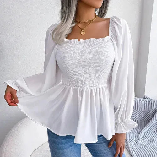 Womens Loose Fit Chiffon Blouse - Femstylo
