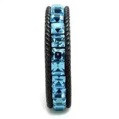TK1867 - IP Black(Ion Plating) Stainless Steel Ring with Top Grade - Femstylo