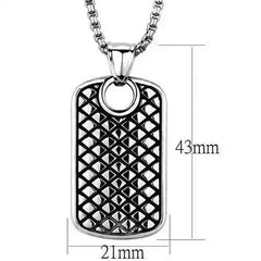 TK1983 - High polished (no plating) Stainless Steel Necklace with No - Femstylo