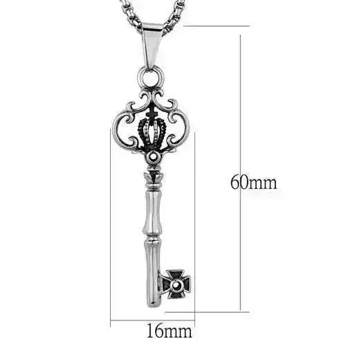 TK1988 - High polished (no plating) Stainless Steel Necklace with No - Femstylo