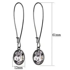 TK2719 - IP Light Black (IP Gun) Stainless Steel Earrings with Top - Femstylo