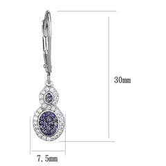 TS532 - Rhodium + Ruthenium 925 Sterling Silver Earrings with AAA - Femstylo