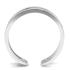 TS605 - Rhodium 925 Sterling Silver Ring with AAA Grade CZ in Clear - Femstylo