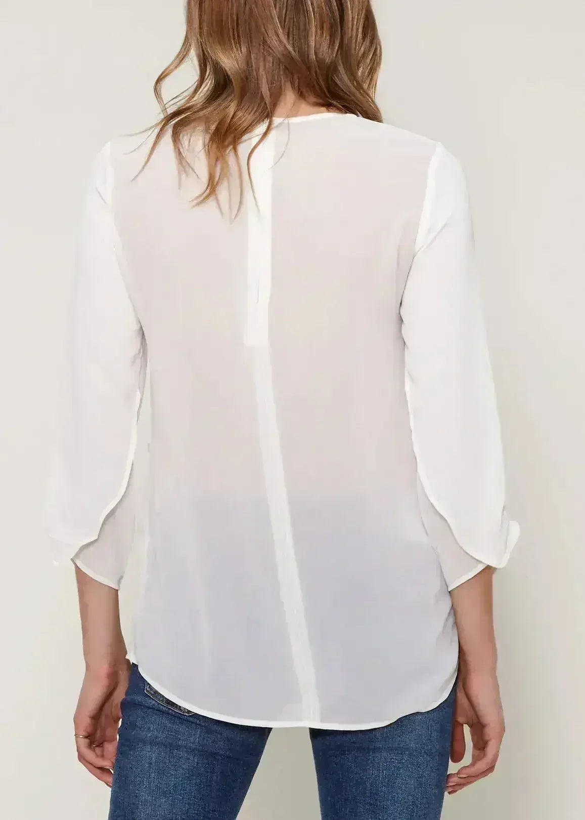 Blush & Cream Cross Hem Blouse For Women | Femstylo - Femstylo