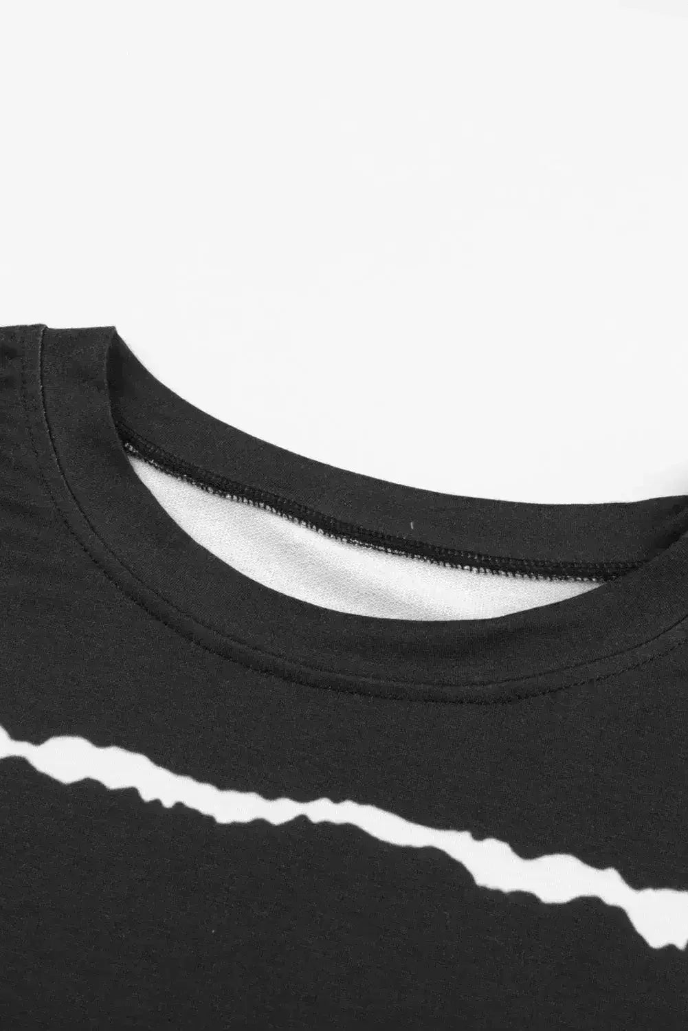 Womens Tie-dye Stripes Black Sweatshirt - Femstylo