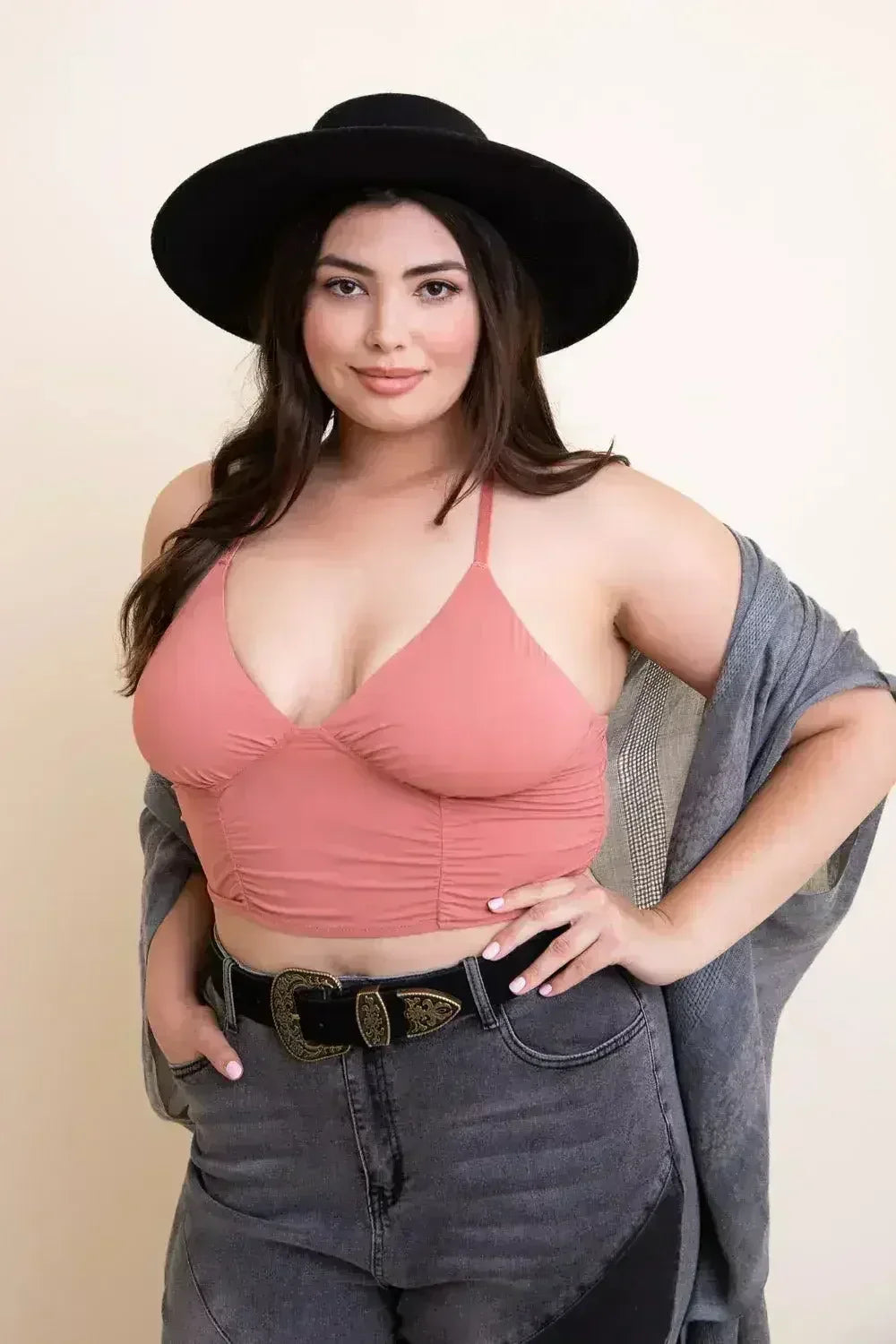 Ruched Bralette Plus - Femstylo