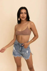 Sheer Mesh Basic Bralette - Femstylo