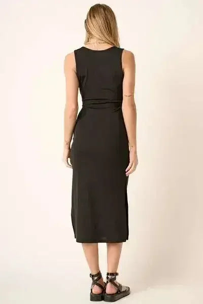 Mittoshop Side Slit Wide Strap Midi Tank Dress - Femstylo