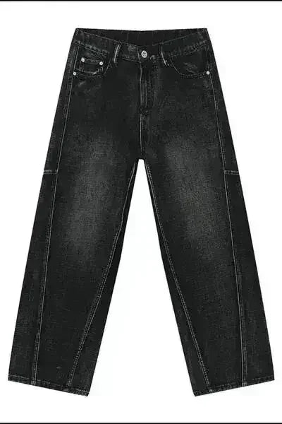 Panelled Straight Leg Jeans - Femstylo