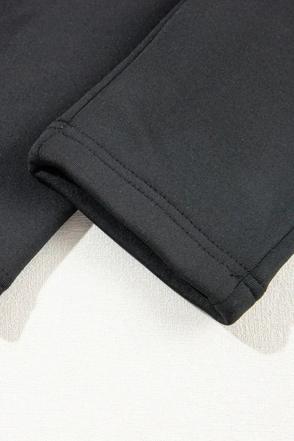 Black Fleece Lining Winter Thermal High Waist Leggings - Femstylo