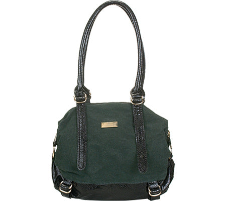 Aryana Adi-16-Grn Chic Green Snake Print Leather Dual Shoulder Strap W - Femstylo