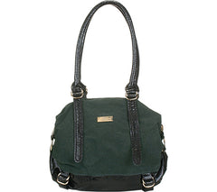 Aryana Adi-16-Grn Chic Green Snake Print Leather Dual Shoulder Strap W - Femstylo