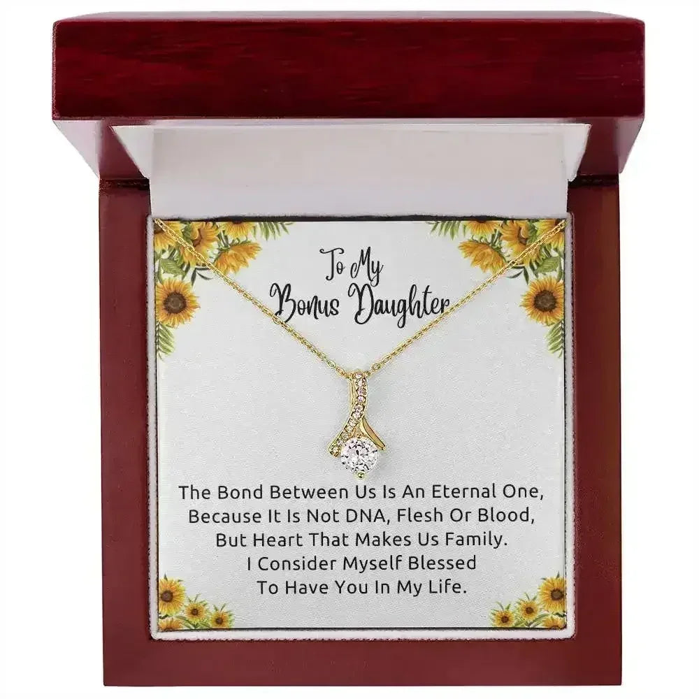 To My Bonus Daughter Necklace, Gift for Bonus Daughter, Step Daughter Birthday - Femstylo
