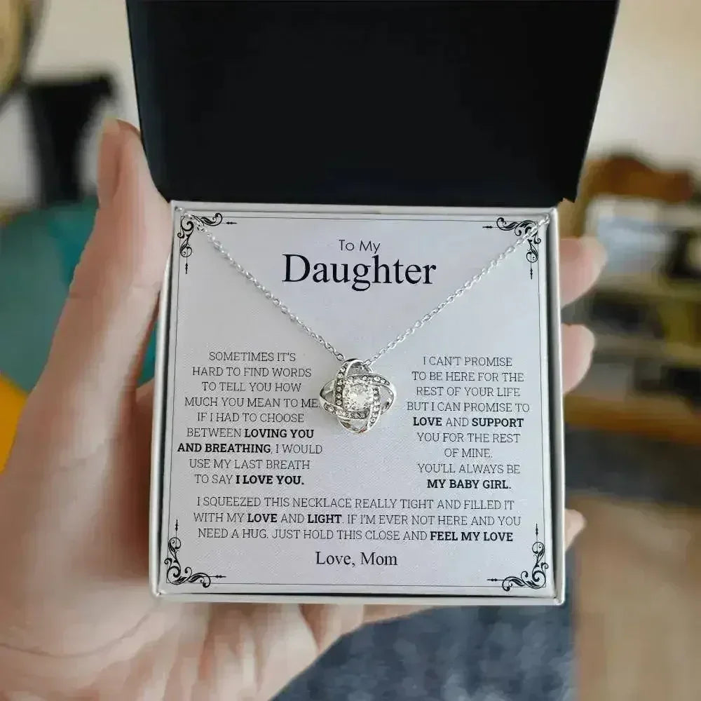 To My Daughter | I Love You - Love Knot Necklace - Femstylo