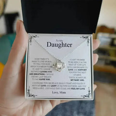 To My Daughter | I Love You - Love Knot Necklace - Femstylo