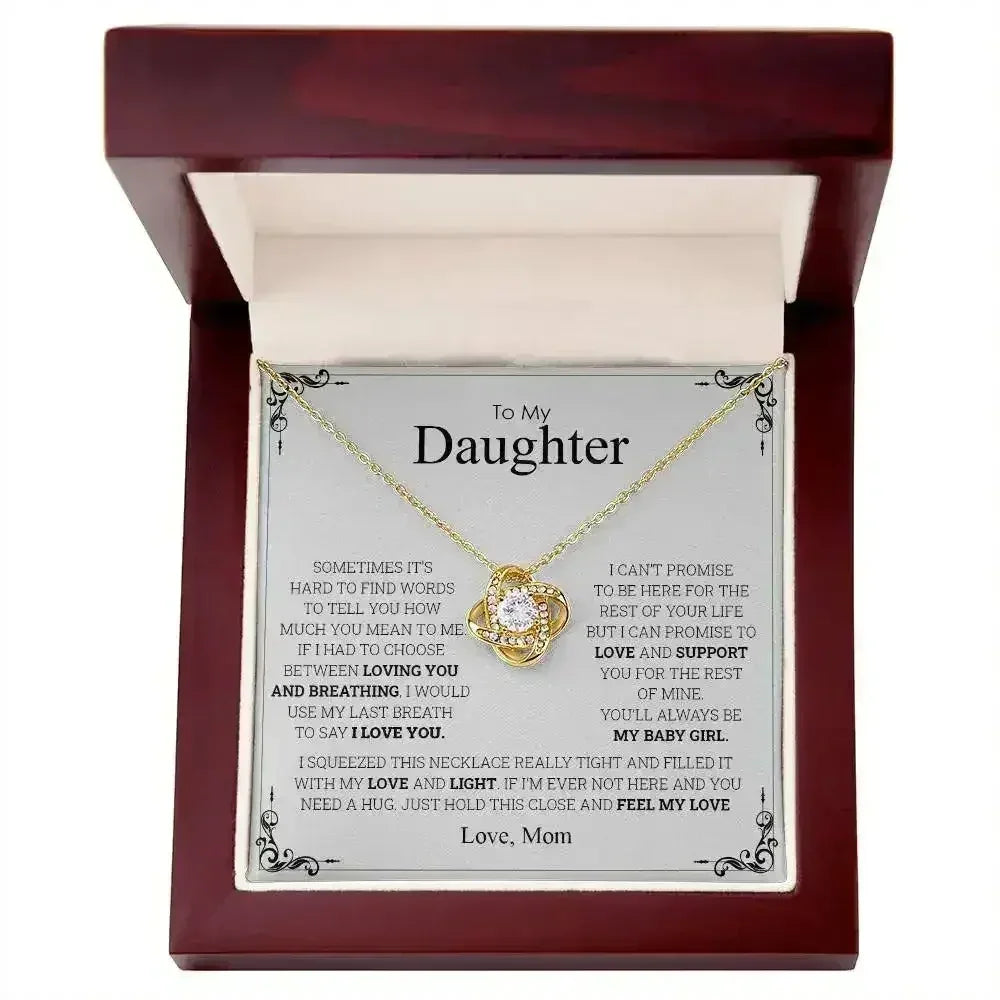 To My Daughter | I Love You - Love Knot Necklace - Femstylo